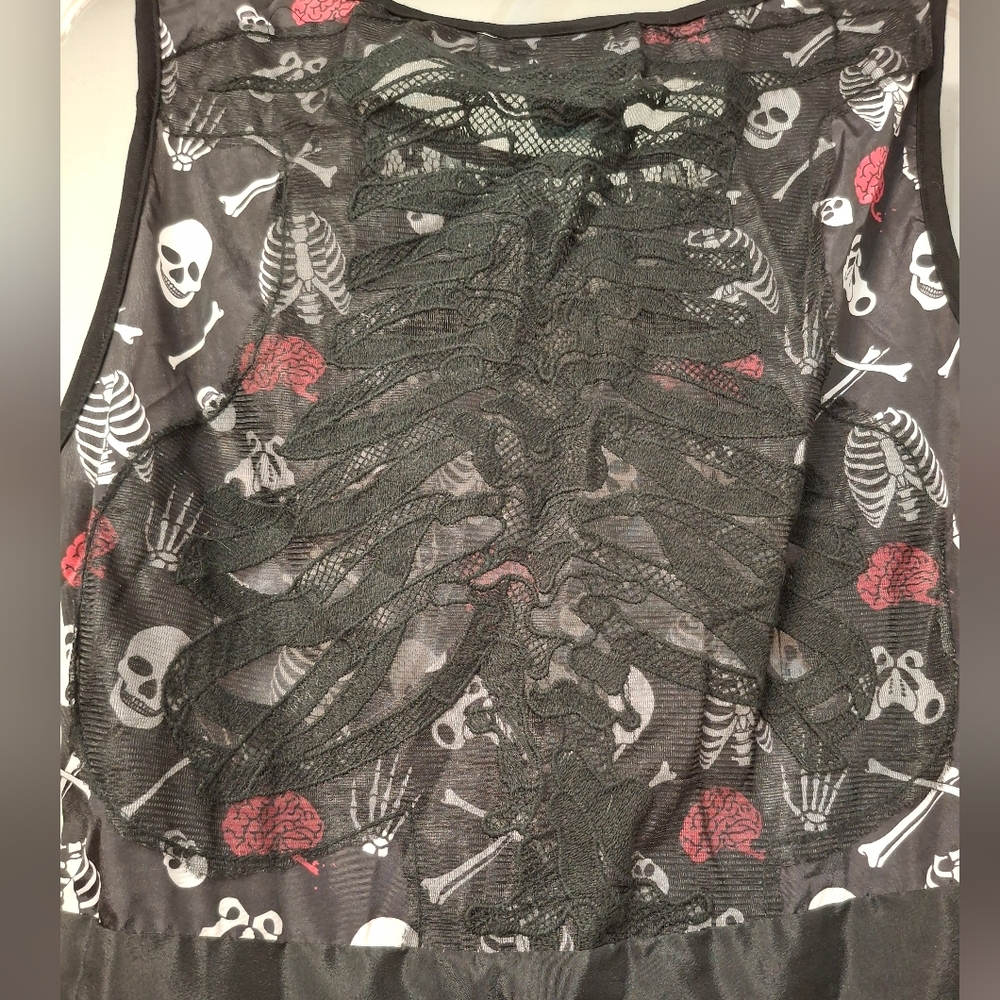 Too Fast Anatomy Ribcage Bones Skeleton Dress - Picture 7 of 11